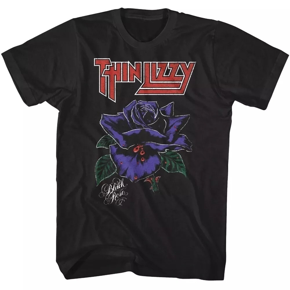 Thin Lizzy Black Rose T Shirt